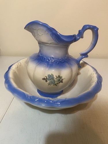 Vintage blue white - blue,
