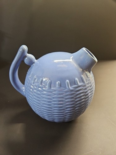 Vintage blue pitcher jug round - vintage,