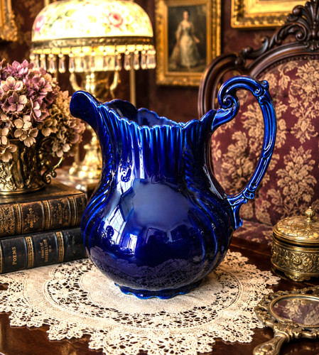 Vintage cobalt blue - blue, pottery