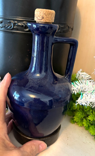 Vtg large cobalt blue - blue, pottery